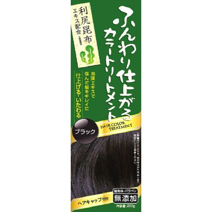 利尻昆布染髮護髮膏黑色/ふんわり仕上がるカラートリートメント