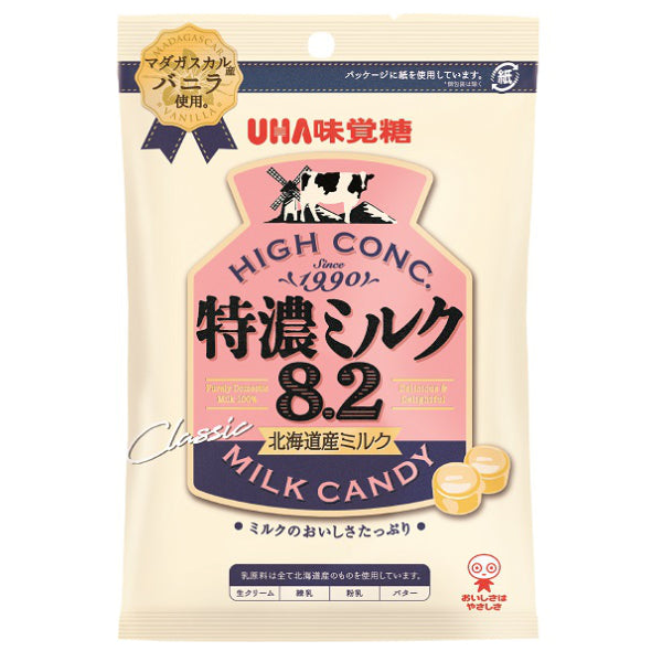 UHA味覺糖北海道特濃牛奶糖8.2 /味覚糖 特濃ミルク8.2 北海道産ミルク 88g