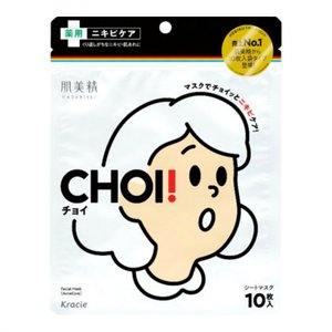 肌美精CHOI藥用祛痘面膜 /肌美精　CHOI！マスク　薬用ニキビケア　10枚(155ｍｌ)