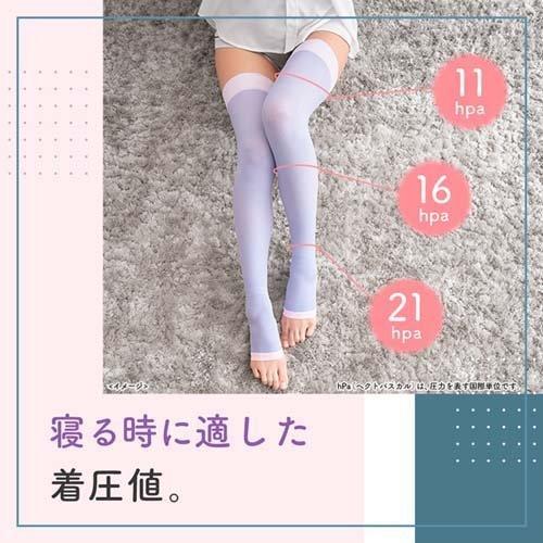 QttO睡眠專用機能美腿襪 提臀機能  M size /寝ながらメディキュット 着圧 ソックス ロング Mサイズ ( 1足 )